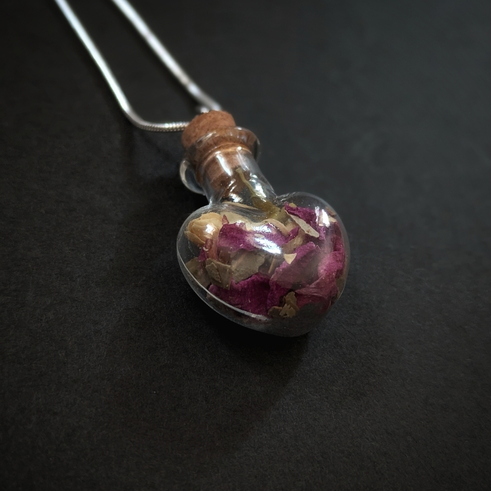Feminine Energy Spell Jar Pendant Necklace - Picture 1 of 4